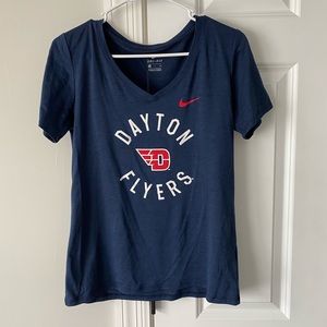 Navy Women’s Dri-Fit Dayton Flyers Short Sleeve